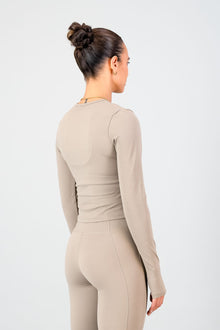 Olivia Fitted Long Sleeve - Cashew