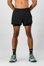 Venture Men's 2-in-1 Run Short - Black